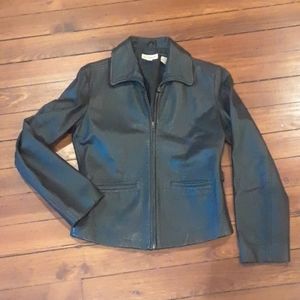 Ann Taylor Leather Jacket Size XS